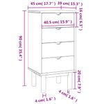 Casa si Gradina - Mobilier - Comode si corpuri - Comode - Dulap cu sertar "OTTA", maro/gri, 45x39x90cm, lemn masiv pin - Infinity.ro