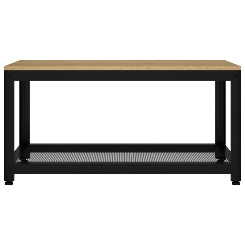 Casa si Gradina - Mobilier - Mese si birouri - Masute de cafea - Masuta de cafea, maro deschis & negru, 90x45x45 cm, MDF si fier - Infinity.ro