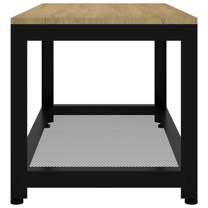 Casa si Gradina - Mobilier - Mese si birouri - Masute de cafea - Masuta de cafea, maro deschis & negru, 90x45x45 cm, MDF si fier - Infinity.ro
