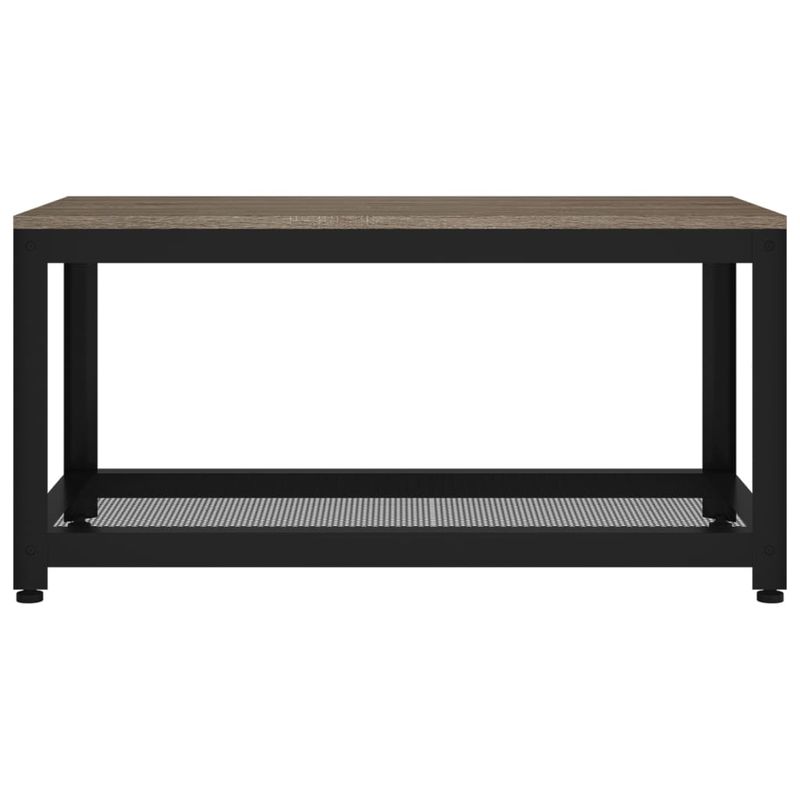 Casa si Gradina - Mobilier - Mese si birouri - Masute de cafea - Masuta de cafea, gri si negru, 90x45x45 cm, MDF si fier - Infinity.ro