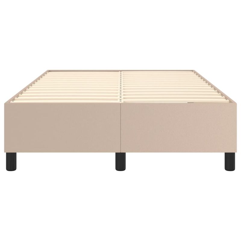 Casa si Gradina - Mobilier - Paturi si accesorii - Paturi - Cadru de pat box spring, cappuccino, 120x200cm, piele ecologica, înălțime 35 cm - Infinity.ro