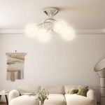 Casa si Gradina - Corpuri si surse de iluminat - Veioze si lampi - Lampadare - Plafoniera cu abajururi cu plasa sarma pentru 4 becuri LED G9 - Infinity.ro