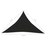 Casa si Gradina - Gradina si terasa - Umbrele si pavilioane - Umbrele - Panza parasolar din HDPE triunghiulara , negru, 3 x 3 x 4,2 m, HDPE, 160 g/m² - Infinity.ro