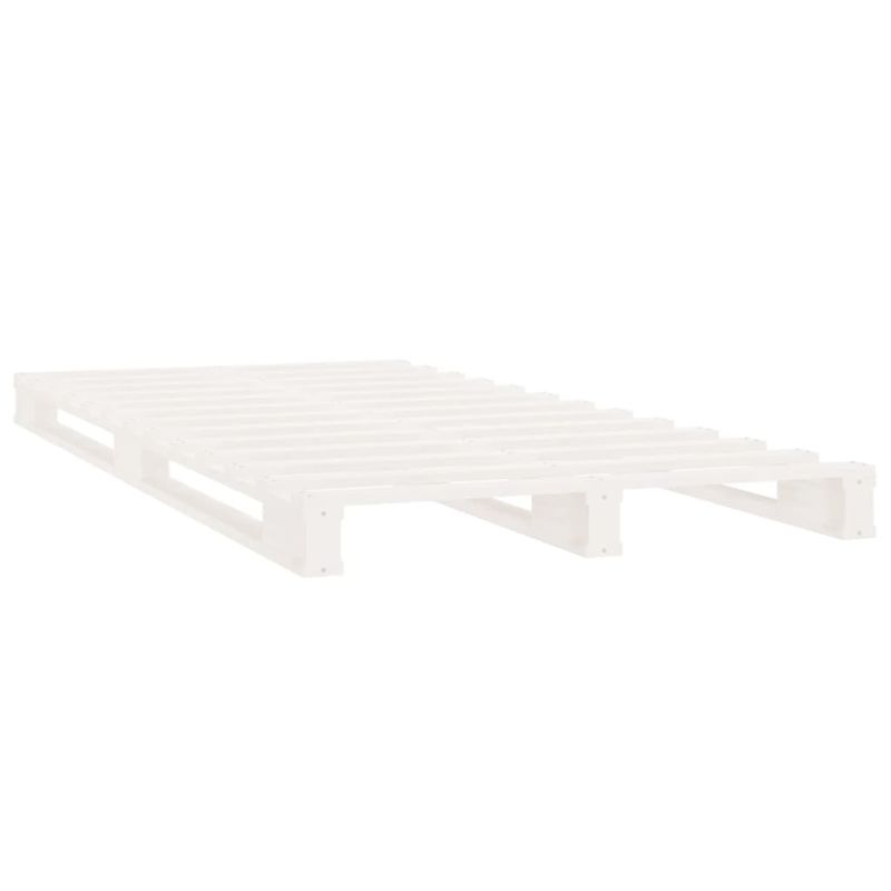 Casa si Gradina - Mobilier - Paturi si accesorii - Paturi - Pat din paleti, alb, 90x200 cm, lemn masiv de pin - Infinity.ro