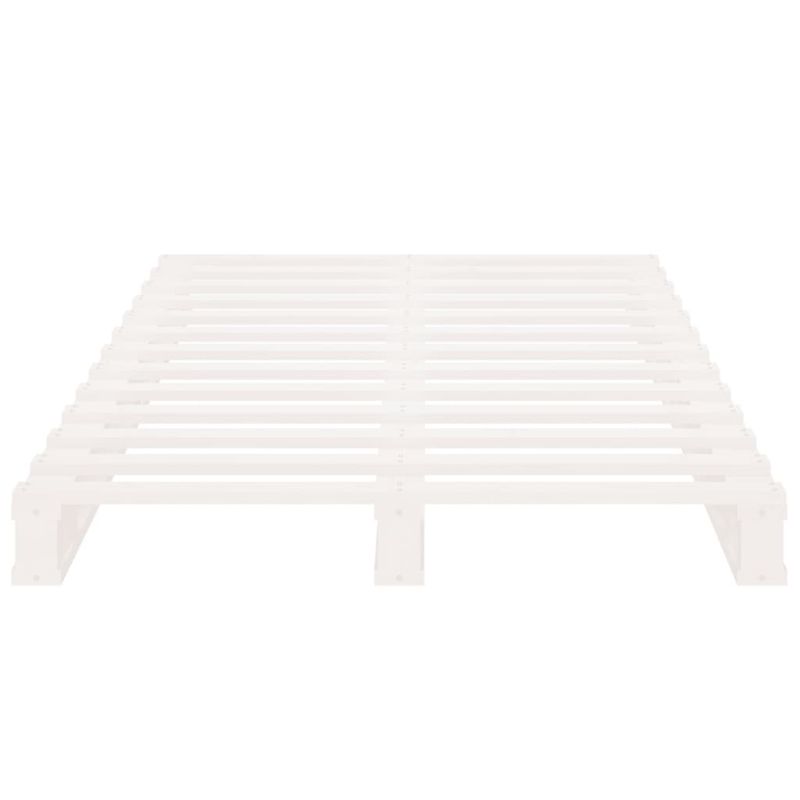 Casa si Gradina - Mobilier - Paturi si accesorii - Paturi - Pat din paleti, alb, 90x200 cm, lemn masiv de pin - Infinity.ro