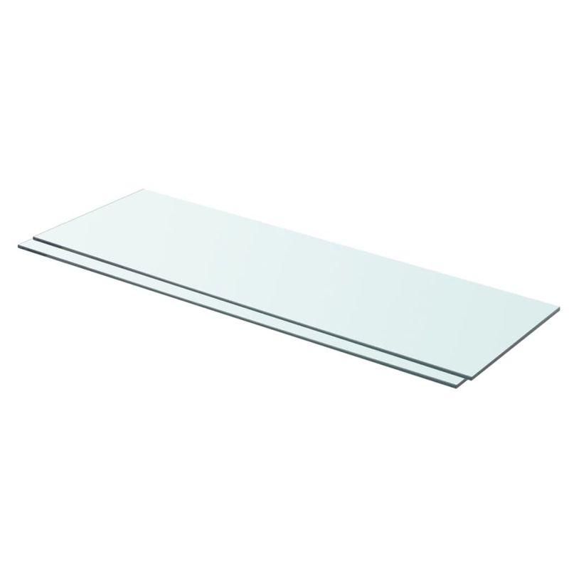 Casa si Gradina - Mobilier - Biblioteci si rafturi - Rafturi - Raft din sticla , 2 buc., 80 x 25 cm, panouri sticla transparenta - Infinity.ro