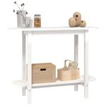 Casa si Gradina - Mobilier - Mese si birouri - Masute de cafea - Masa consola, alb, 110x40x80 cm, lemn masiv de pin - Infinity.ro