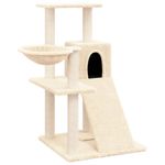 Petshop - Accesorii petshop - Jucarii animale - Ansambluri de joaca - Ansamblu de pisici cu stalpi din funie de sisal, crem, 82 cm - Infinity.ro