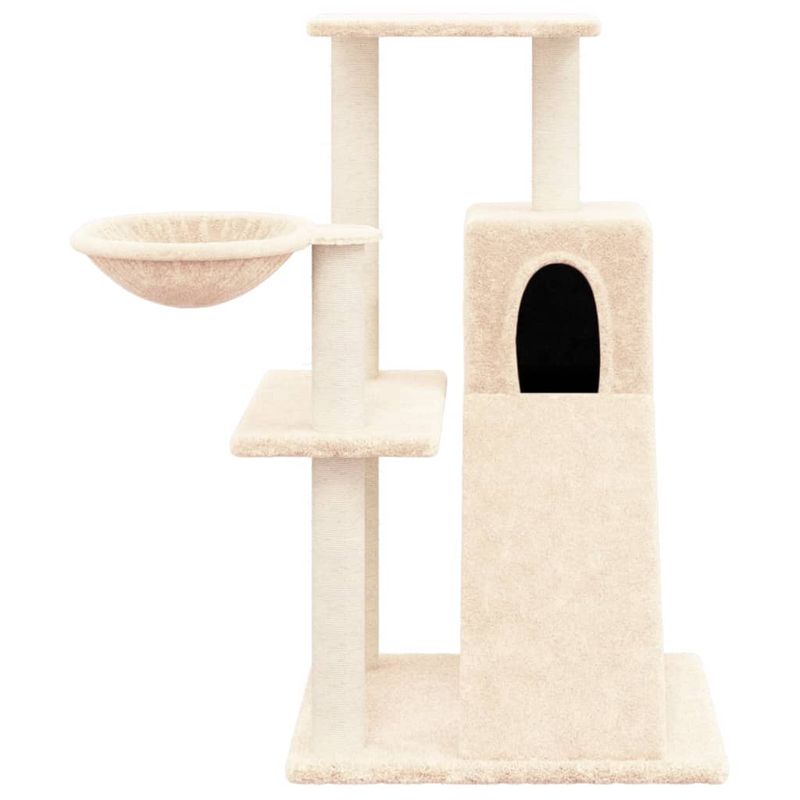 Petshop - Accesorii petshop - Jucarii animale - Ansambluri de joaca - Ansamblu de pisici cu stalpi din funie de sisal, crem, 82 cm - Infinity.ro