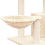 Petshop - Accesorii petshop - Jucarii animale - Ansambluri de joaca - Ansamblu de pisici cu stalpi din funie de sisal, crem, 82 cm - Infinity.ro