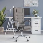 Casa si Gradina - Mobilier - Scaune si fotolii - Scaune - Scaun de birou rabatabil cu masaj, gri taupe, textil - Infinity.ro