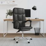 Casa si Gradina - Mobilier - Scaune si fotolii - Scaune - Scaun de birou rabatabil, negru, piele ecologica - Infinity.ro