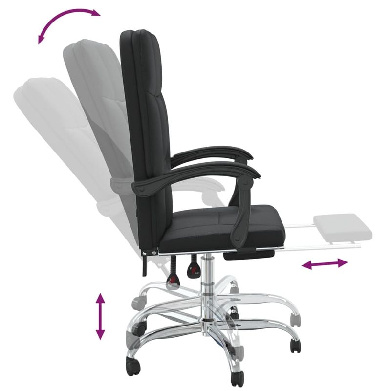 Casa si Gradina - Mobilier - Scaune si fotolii - Scaune - Scaun de birou rabatabil, negru, piele ecologica - Infinity.ro