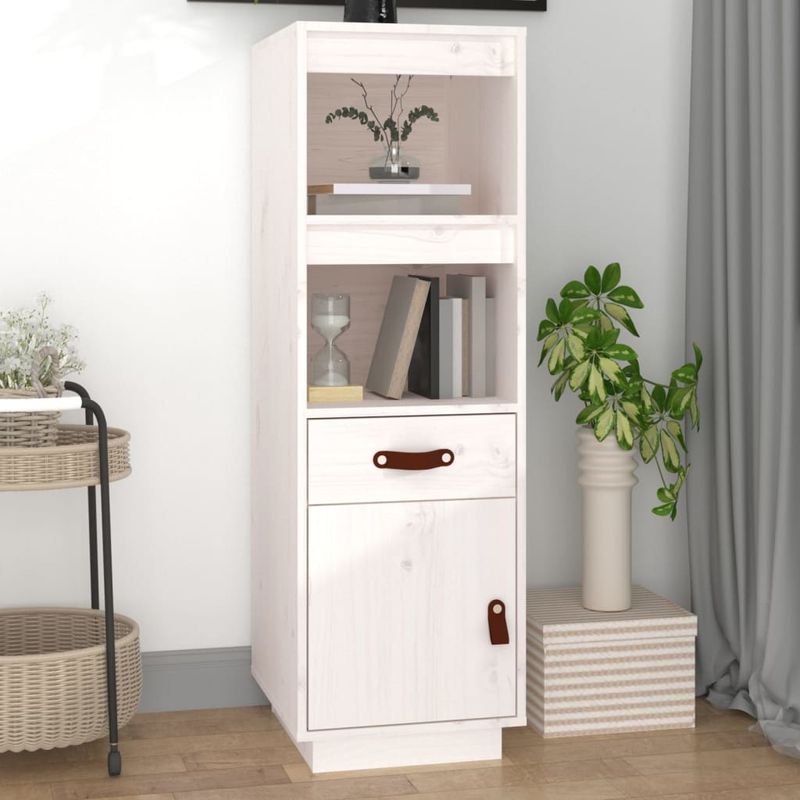 Casa si Gradina - Mobilier - Comode si corpuri - Corpuri bucatarie - Dulap inalt, alb, 34x40x108,5 cm, lemn masiv de pin - Infinity.ro