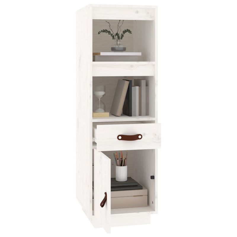Casa si Gradina - Mobilier - Comode si corpuri - Corpuri bucatarie - Dulap inalt, alb, 34x40x108,5 cm, lemn masiv de pin - Infinity.ro