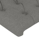 Casa si Gradina - Mobilier - Paturi si accesorii - Accesorii paturi - Tablie de pat cu LED, gri deschis, 80x7x78/88 cm, textil - Infinity.ro