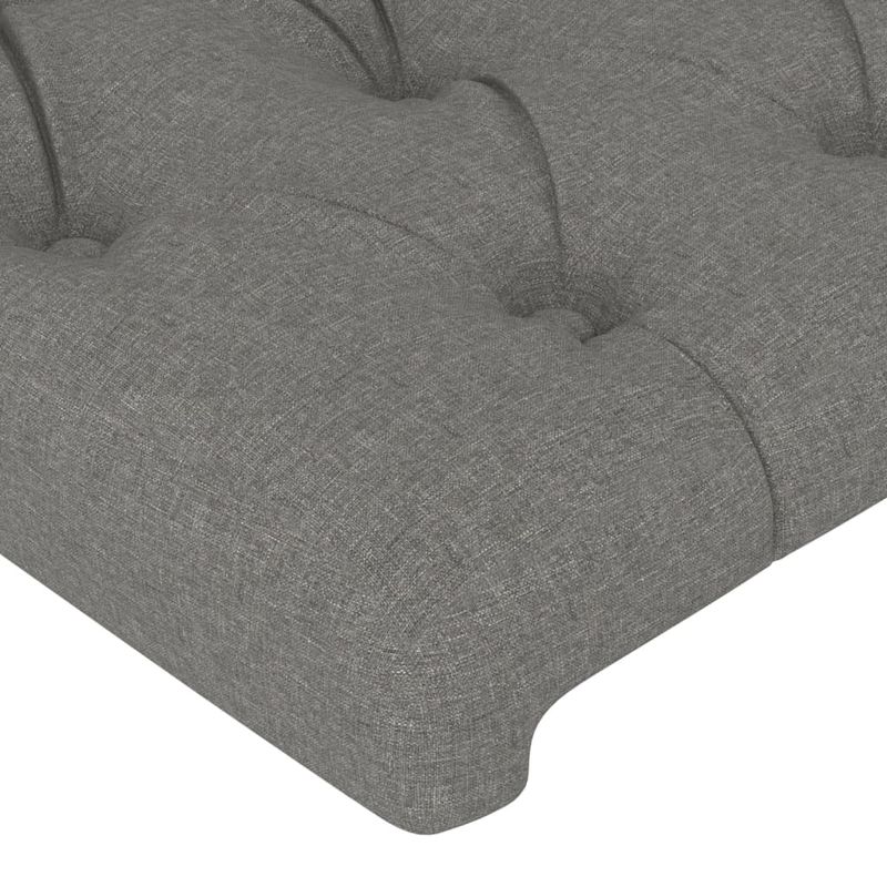 Casa si Gradina - Mobilier - Paturi si accesorii - Accesorii paturi - Tablie de pat cu LED, gri deschis, 80x7x78/88 cm, textil - Infinity.ro