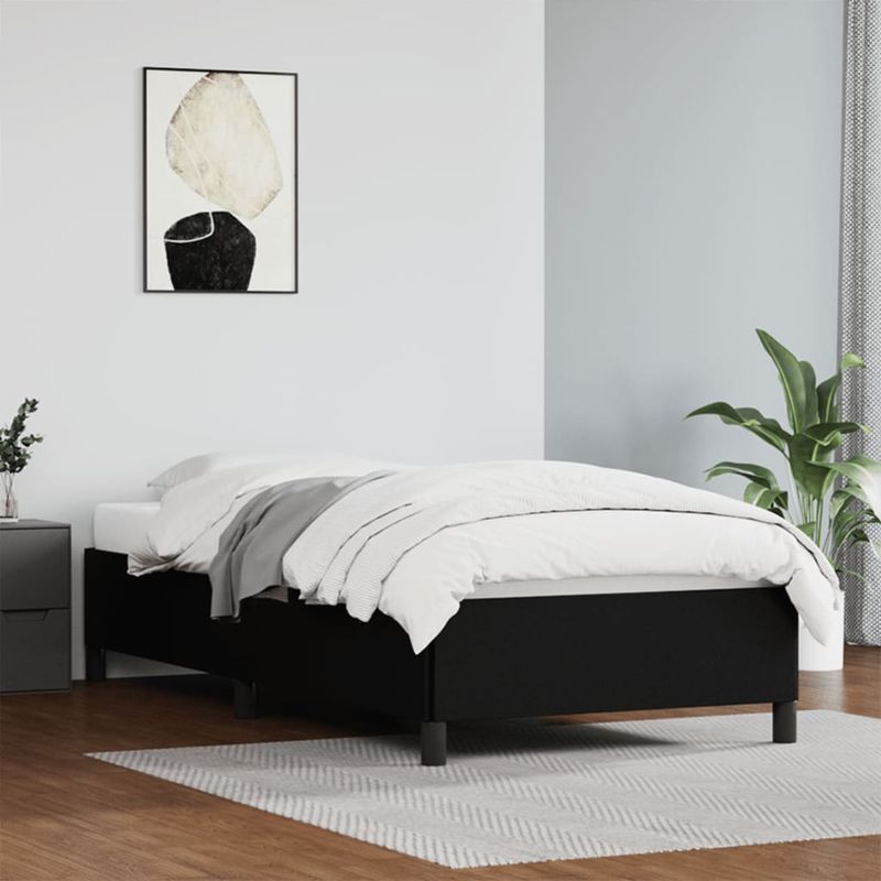 Casa si Gradina - Mobilier - Paturi si accesorii - Paturi - Cadru de pat, negru, 80x200 cm, piele ecologica - Infinity.ro