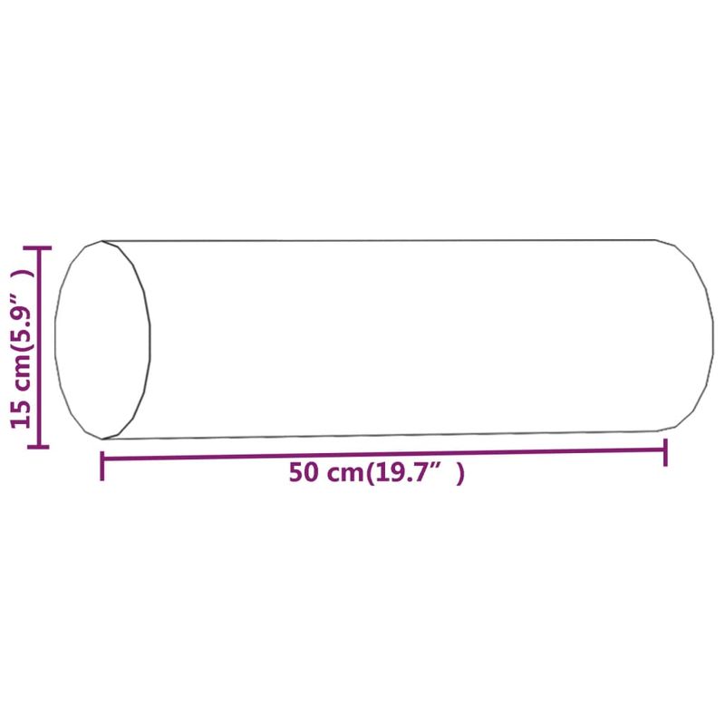 Casa si Gradina - Textile si covoare - Perne si pilote - Perne decorative - Perne decorative, 2 buc., gri deschis, Ø15x50 cm, catifea - Infinity.ro