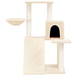 Petshop - Accesorii petshop - Jucarii animale - Ansambluri de joaca - Ansamblu de pisici cu stalpi din funie de sisal, crem, 82 cm - Infinity.ro