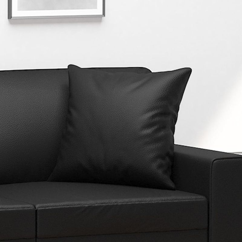 Casa si Gradina - Textile si covoare - Perne si pilote - Perne decorative - Perne decorative, 2 buc., negru, 40x40 cm, piele ecologica - Infinity.ro