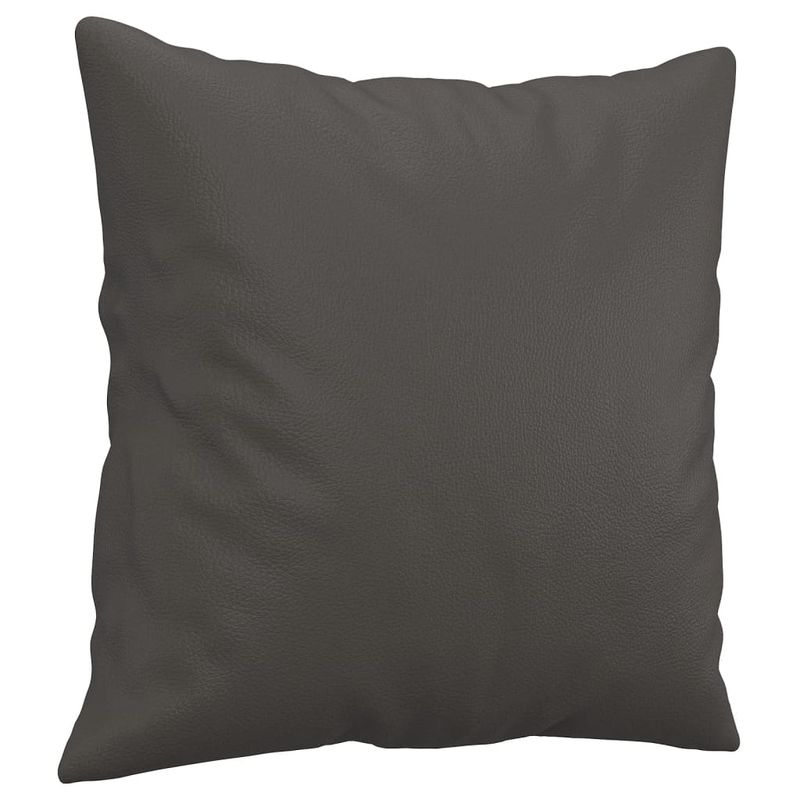 Casa si Gradina - Textile si covoare - Perne si pilote - Perne decorative - Perne decorative, 2 buc., gri, 40x40 cm, piele ecologica - Infinity.ro