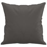 Casa si Gradina - Textile si covoare - Perne si pilote - Perne decorative - Perne decorative, 2 buc., gri, 40x40 cm, piele ecologica - Infinity.ro