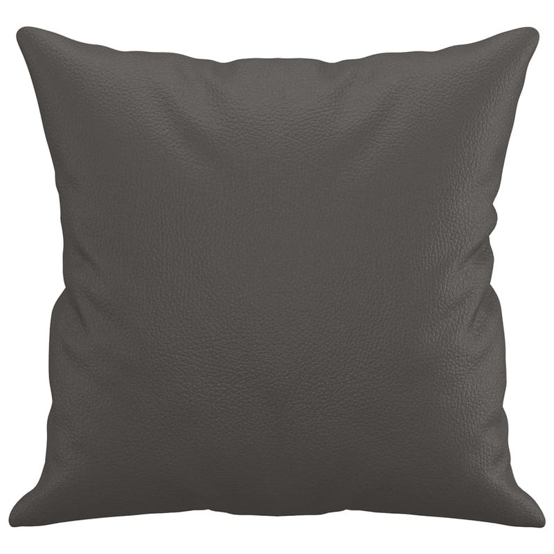 Casa si Gradina - Textile si covoare - Perne si pilote - Perne decorative - Perne decorative, 2 buc., gri, 40x40 cm, piele ecologica - Infinity.ro
