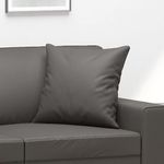 Casa si Gradina - Textile si covoare - Perne si pilote - Perne decorative - Perne decorative, 2 buc., gri, 40x40 cm, piele ecologica - Infinity.ro