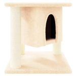 Petshop - Accesorii petshop - Jucarii animale - Ansambluri de joaca - Ansamblu de pisici cu stalpi din funie de sisal, crem, 37 cm - Infinity.ro