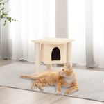 Petshop - Accesorii petshop - Jucarii animale - Ansambluri de joaca - Ansamblu de pisici cu stalpi din funie de sisal, crem, 37 cm - Infinity.ro