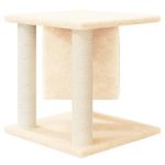 Petshop - Accesorii petshop - Jucarii animale - Ansambluri de joaca - Ansamblu de pisici cu stalpi din funie de sisal, crem, 37 cm - Infinity.ro