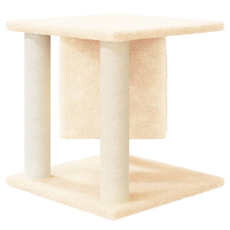 Petshop - Accesorii petshop - Jucarii animale - Ansambluri de joaca - Ansamblu de pisici cu stalpi din funie de sisal, crem, 37 cm - Infinity.ro