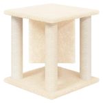 Petshop - Accesorii petshop - Jucarii animale - Ansambluri de joaca - Ansamblu de pisici cu stalpi din funie de sisal, crem, 37 cm - Infinity.ro