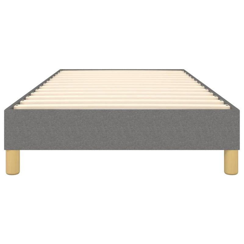 Casa si Gradina - Mobilier - Paturi si accesorii - Paturi - Cadru de pat box spring, gri inchis, 90x200 cm, textil, înălțime 25 cm - Infinity.ro