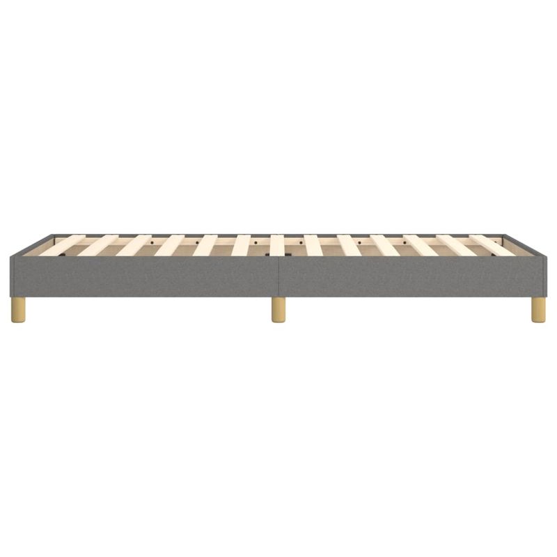 Casa si Gradina - Mobilier - Paturi si accesorii - Paturi - Cadru de pat box spring, gri inchis, 90x200 cm, textil, înălțime 25 cm - Infinity.ro