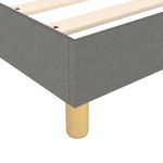 Casa si Gradina - Mobilier - Paturi si accesorii - Paturi - Cadru de pat box spring, gri inchis, 90x200 cm, textil, înălțime 25 cm - Infinity.ro