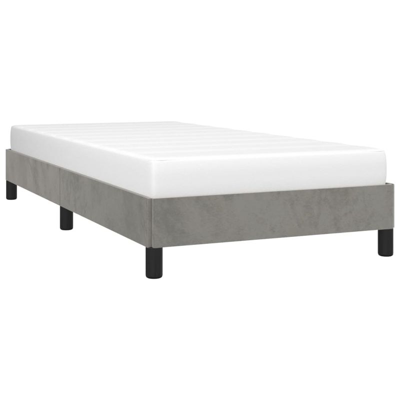 Casa si Gradina - Mobilier - Paturi si accesorii - Paturi - Cadru de pat, gri deschis, 80x200 cm, catifea - Infinity.ro