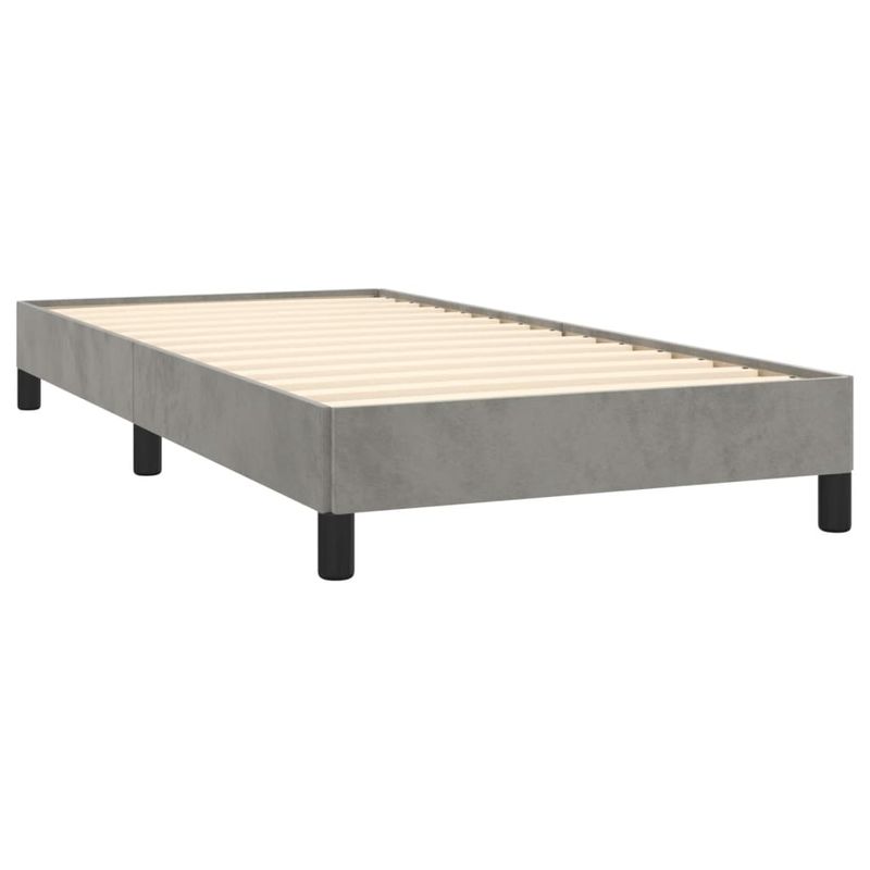 Casa si Gradina - Mobilier - Paturi si accesorii - Paturi - Cadru de pat, gri deschis, 80x200 cm, catifea - Infinity.ro