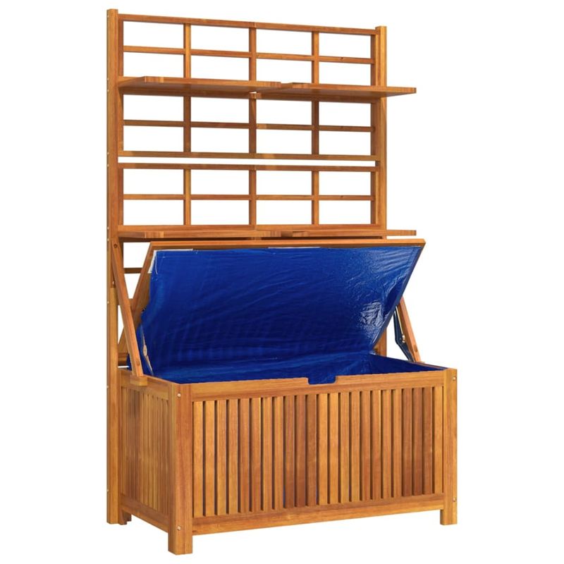 Casa si Gradina - Gradina si terasa - Mobilier exterior - Dulapuri si lazi depozitare exterior - Cutie de depozitare cu spalier, 99x50x160 cm, lemn masiv acacia - Infinity.ro