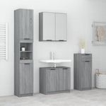 Casa si Gradina - Mobilier - Seturi de mobilier - Seturi baie - Set dulapuri de baie, 4 piese, gri sonoma, lemn prelucrat - Infinity.ro