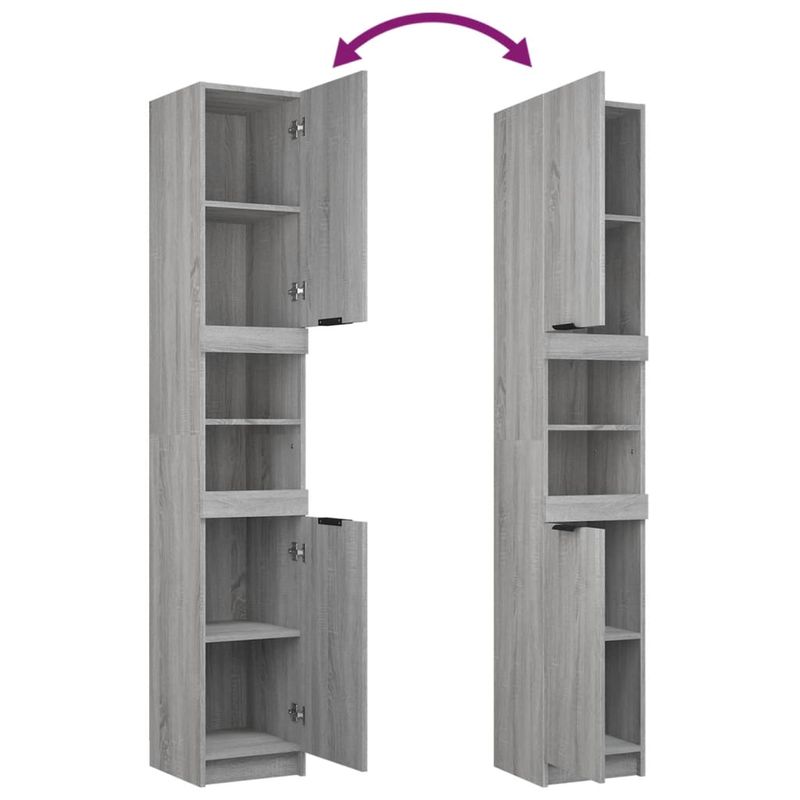 Casa si Gradina - Mobilier - Seturi de mobilier - Seturi baie - Set dulapuri de baie, 4 piese, gri sonoma, lemn prelucrat - Infinity.ro