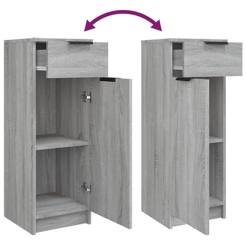 Casa si Gradina - Mobilier - Seturi de mobilier - Seturi baie - Set dulapuri de baie, 3 piese, gri sonoma, lemn prelucrat - Infinity.ro