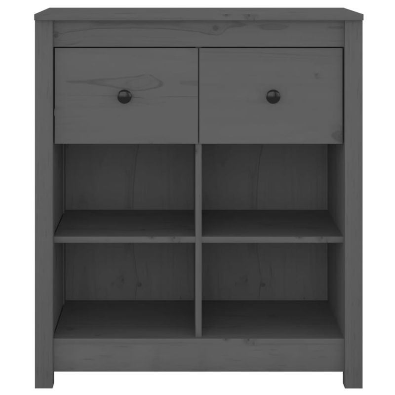 Casa si Gradina - Mobilier - Comode si corpuri - Comode - Servanta, gri, 70x35x80 cm, lemn masiv de pin - Infinity.ro