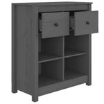 Casa si Gradina - Mobilier - Comode si corpuri - Comode - Servanta, gri, 70x35x80 cm, lemn masiv de pin - Infinity.ro
