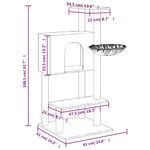 Petshop - Accesorii petshop - Jucarii animale - Ansambluri de joaca - Ansamblu de pisici cu stalpi din funie de sisal, crem, 108,5 cm - Infinity.ro