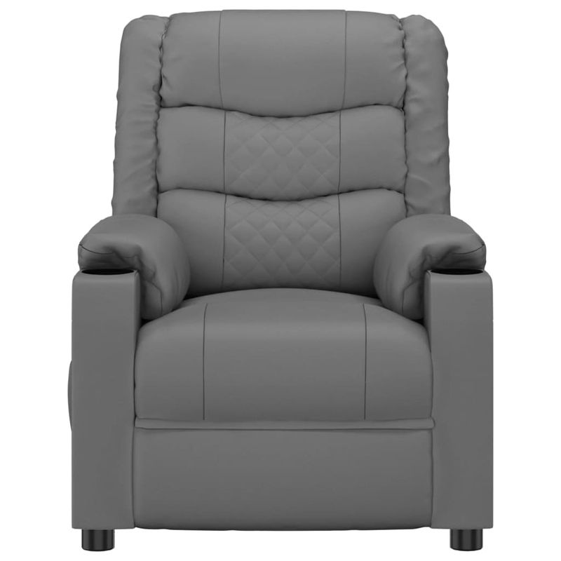 Ingrijire personala si Cosmetice - Sanatate si wellness - Articole wellness - Fotolii de masaj - Fotoliu de masaj, gri, piele ecologica - Infinity.ro