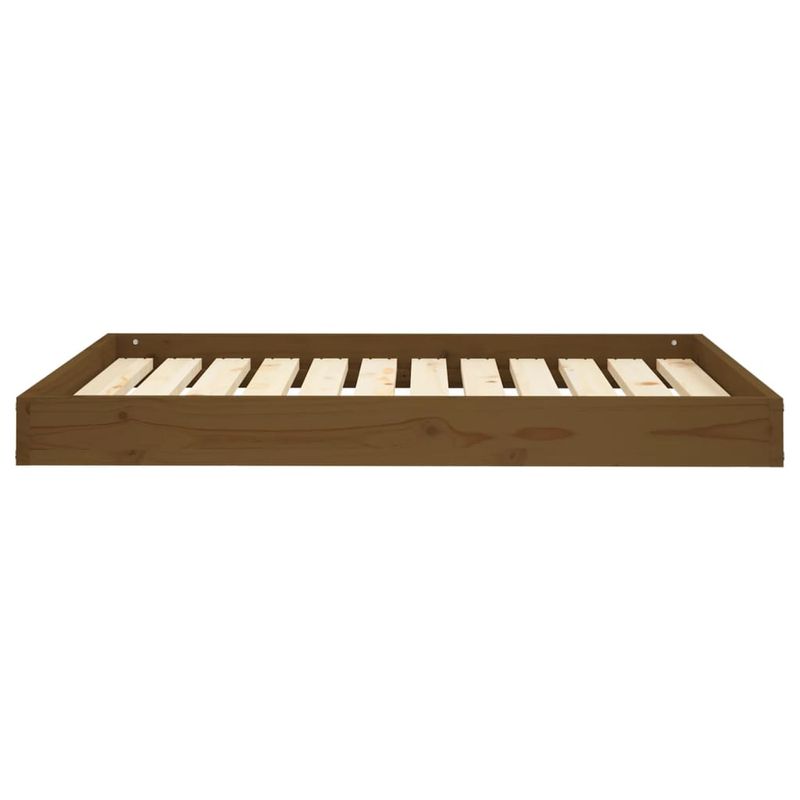 Petshop - Accesorii petshop - Culcusuri si custi - Culcusuri si saltele - Pat pentru caini, maro miere, 101,5x74x9 cm, lemn masiv pin - Infinity.ro