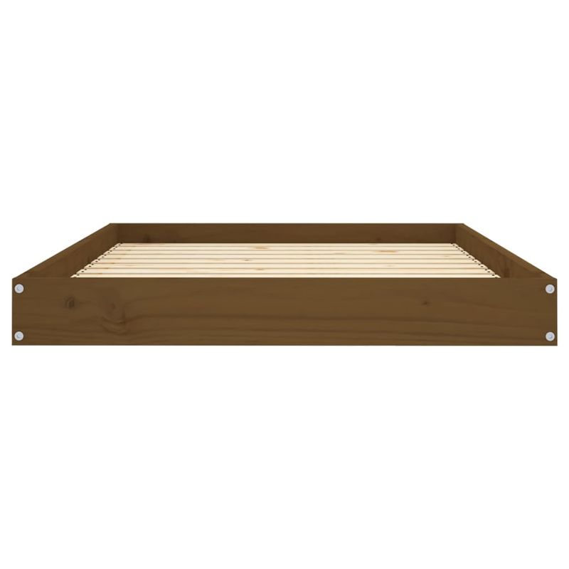 Petshop - Accesorii petshop - Culcusuri si custi - Culcusuri si saltele - Pat pentru caini, maro miere, 101,5x74x9 cm, lemn masiv pin - Infinity.ro