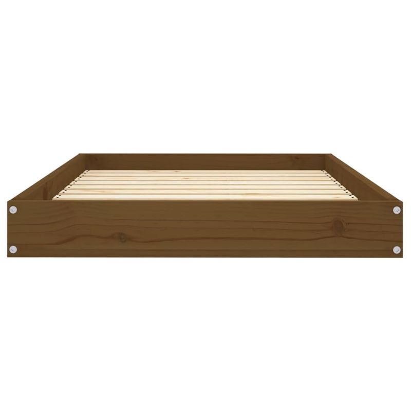 Petshop - Accesorii petshop - Culcusuri si custi - Culcusuri si saltele - Pat pentru caini, maro miere, 91,5x64x9 cm, lemn masiv de pin - Infinity.ro